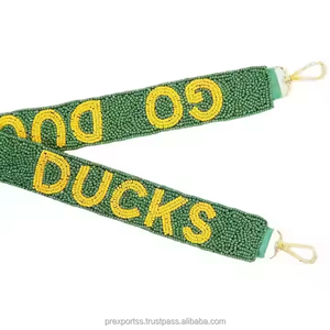 White Green Embroidery Vintage Adjustable Handmade Beaded <b>Bag</b> Hanger <b>Strap</b> for Crossbody Purse <b>Replacement</b> - Product Image 5