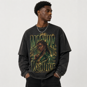 Camiseta Oversize de Manga Corta con Estampado de Cuero para Hombre, Estilo Urbano, Cuello Redondo, Algodón Jersey, Ajuste Holgado, Precio Mayorista Económico - Product Image 3