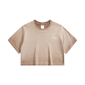 T-shirts pour hommes de qualité supérieure, col rond épais, t-shirts personnalisés à coupe courte pour hommes, t-shirt court - Product Image 2