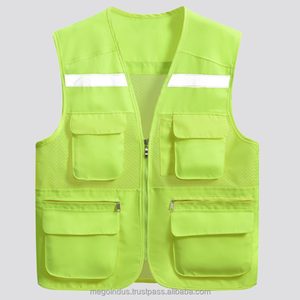 Chaleco de malla de pesca de seguridad para hombre de alta visibilidad con función luminosa reflectante transpirable ropa de seguridad con logotipo personalizado - Product Image 4