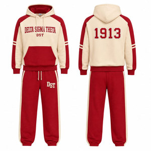 Conjunto Deportivo Delta Sigma Theta DST Rojo Carmesí y Blanco, Ropa de Sororidad, Estilo Griego, Ropa Urbana - Product Image 4