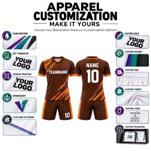 Ensemble de maillots de football personnalisés de qualité supérieure, col en V, manches courtes, 100% polyester, impression sublimée, évacuation de l'humidité, pour hommes adultes - Product Image 3