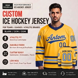Camiseta de Hockey sobre Hielo Personalizada para Hombre, Manga Larga, Sublimada, Malla Transpirable, Ajuste Atlético, Absorbe la Humedad, Negra con Rayas Blancas - Product Image 2