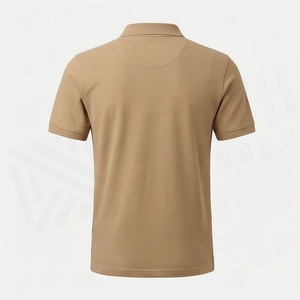 เสื้อโปโลคอตั้งแขนสั้นผ้าฝ้ายคุณภาพพรีเมียมแบบกำหนดเองสำหรับผู้ชาย เสื้อยืดออกกำลังกาย เสื้อยืดสีตามสั่ง - Product Image 2