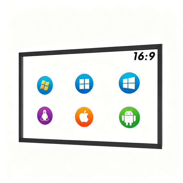 32 43 55 65 75 84 86 98 Inch IR Touch Frame USB Overlay for Video Wall Smart TVs Outdoor Kiosks Business Use