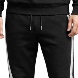 Men's Fleece Sweatpants Side Stripe Jogger Pants Casual Straight Leg <b>Trousers</b> <b>Elastic</b> <b>Waist</b> Custom Logo Sportswear OEM - Product Image 5