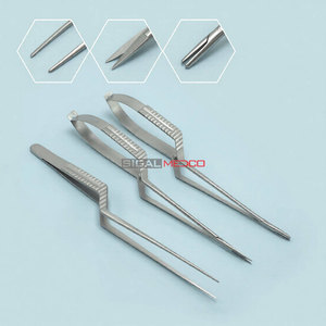 Kit d'instruments chirurgicaux de neurologie en acier inoxydable de précision pour microchirurgie : porte-aiguille à baïonnette, forceps et ciseaux de 9 pouces - Product Image 1