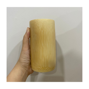 Gobelet à thé en bambou personnalisé et durable 99 tasse à couvercle naturel en or avec soucoupe tasse écologique réutilisable pour un usage quotidien - Product Image 3