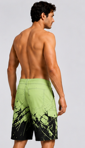 <b>Mens</b> Board Shorts Quick Dry Breathable Swim <b>Trunks</b> Drawstring Waist Pockets Mountain Print Polyester Fabric Custom Logo Surf - Product Image 2