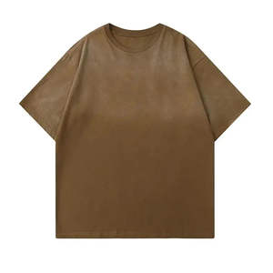 Camisetas Desgastadas para Hombre, Estilo Vintage, con Logotipo Personalizado, Lavado Ácido, 100% Algodón, Cuello Redondo, Talla Grande - Product Image 1