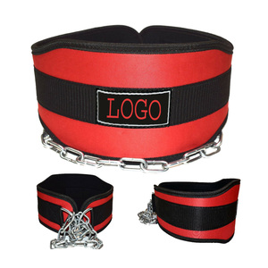 Customized Logo Manufacturing Adjustable Dip <b>Belt</b> with Chain Durable Neoprene Gym <b>Belt</b> for Weighted Dips Pull up Training - Product Image 6
