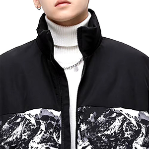 Chaqueta de Invierno Acolchada para Hombre, Personalizada, con Cuello Alto, Diseño Frontal Impermeable y Resistente al Viento - Product Image 3