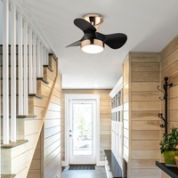 Ventilateur de plafond intelligent nordique avec lumière LED pour salon et salle à manger, ventilateur-luminaire à inverter, ventilateur de plafond avec lumière