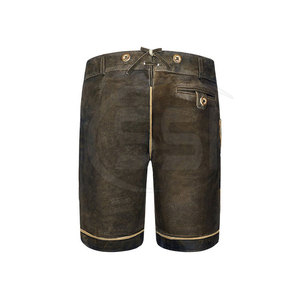 Shorts en cuir classiques pour hommes, style Lederhosen, design traditionnel allemand écologique pour les célébrations festives et culturelles - Product Image 6