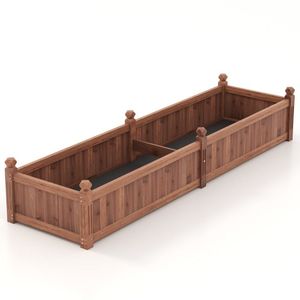 Jardinera Elevada para Jardín de 91x24x16 Pulgadas con Drenaje en las Esquinas y Revestimiento de Tela No Tejida para Vegetales - Product Image 1