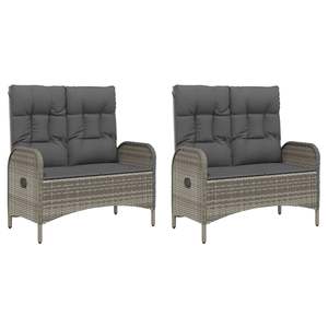 ชุดโต๊ะรับประทานอาหารในสวนหวายเทียมสีเทาพร้อมที่วางแขนปรับได้ มอบประสบการณ์การรับประทานอาหารกลางแจ้งที่สะดวกสบายและมีสไตล์ - Product Image 6