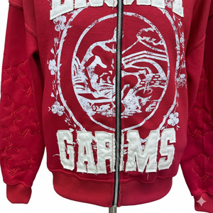 Hoodie à fermeture éclair personnalisé, coupe parfaite, très demandé, imprimé numériquement et logo brodé pour hommes - Product Image 3