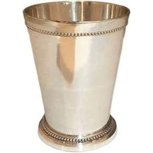 Antique Design Silver Plated Mint Tulip Cup Matte Finish Beaded Base Metal Mug Wedding Gift Barware Cocktail Glass Cups - Product Image 6