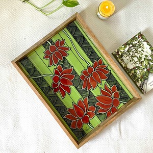 Elegant MDF Serving Tray Premium <b>Decorative</b> Tray for Home <b>Kitchen</b> Dining Coffee Table Gifting Purpose Modern MDF Tray Stylish - Product Image 3