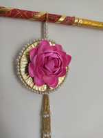 Décoration murale en mousse rose en forme de lotus, Décoration ethnique suspendue, Décoration de mariage indienne, Ornement festif en gros, Décoration suspendue pour escaliers et balcons