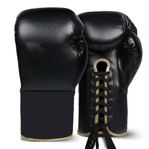 Guantes de Boxeo de Piel Auténtica con Cordones, Acolchado Grueso, para Entrenamiento de MMA, Fabricados en Fábrica, Venta al Por Mayor - Product Image 4