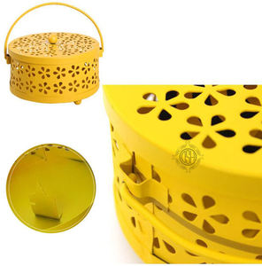 Brûleur d'encens vintage en métal, portable, durable, fait main, modèle DSH-I-MORTNBOX-30, artisanat Daood Sons, étui pour spirales anti-moustiques - Product Image 6