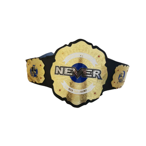 เข็มขัดแชมป์เปี้ยนเปิดน้ำหนักสำหรับผู้ชาย รุ่น Open Weight NEVER, เข็มขัดแชมป์มวยปล้ำแบบกำหนดเอง, ดีไซน์สีทองและสีดำ, ของสะสมระดับพรีเมียม - Product Image 6