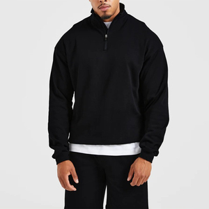 Nouveaux sweats à col zippé pour hommes, élégants, en gros, service OEM, logo personnalisé, sweats à col zippé pour hommes à manches longues - Product Image 1