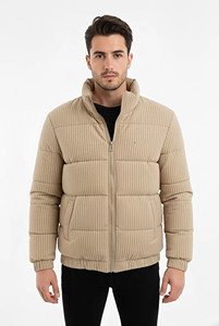 Chaqueta Acolchada Blanca con Capucha para Mujer, Ligera, Cortavientos, con Cierre Frontal, Informal, de Invierno, Color Sólido, Corte Ajustado, Forro Polar de Poliéster - Product Image 2