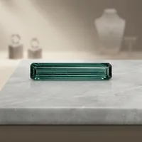 Tourmaline Indicolite Naturelle, Coupe Rectangulaire Allongée, 4.85CT, Pierre Précieuse Facettée à Effet de Couleur, Vente en Gros Afrique pour Bijoux