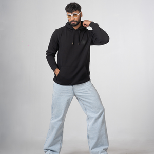 Sudadera con Capucha Clásica de Color Negro para Hombre, con Tela de Felpa de Alta Calidad, Sudadera con Capucha para Invierno - Product Image 1