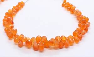 AAA Natural Carnelian Faceted Teardrop <b>Beads</b> 4x6-6x9MM Carnelian Gemstone <b>Beads</b> 8 Inch Natural Teardrop <b>Beads</b> Strand For Jewelry - Product Image 3