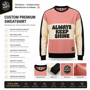 Sweat-shirt à col rond pour homme, imprimé en relief avec blocs de couleur, coupe classique, décontracté, pour l'automne, collection Always Keep Shine - Product Image 5