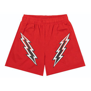 Pantalones Cortos de Playa de Malla Transpirable de Doble Capa con Estampado de Estrellas, Cómodos y de Moda, con Cintura Elástica Personalizada y Sublimación Sólida al por Mayor - Product Image 1