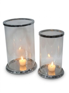 Heat Resistant Round Glass Hurricane Votive Candle Holder Reusable In Home Office Garden Patio Decoration - Product Image 4