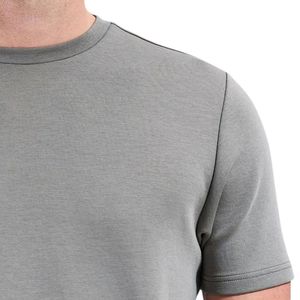 Camiseta de Cuello Redondo para Hombre con Logotipo Personalizado al por Mayor, Camiseta Informal Gris de Manga Corta de Algodón, Ropa Deportiva para Fitness - Product Image 5