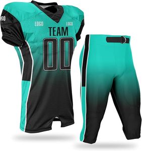 Custom Adult Youth Football Jersey with Stripes Sublimation Printed Logo Name Number - Product Image 1