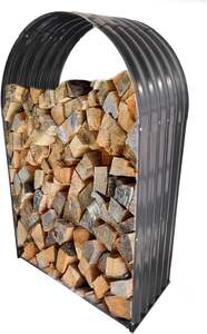 Heavy Duty Indoor/Outdoor Corrugated Galvanized Steel <b>Firewood</b> <b>Rack</b> <b>Firewood</b> Storage Log <b>Rack</b> Holder for Home Garden OEM Planter - Product Image 4
