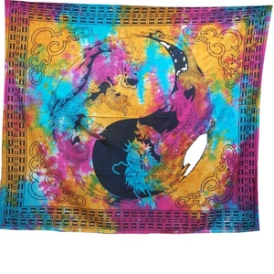 Décoration intérieure indienne Boho 100% draps en coton doux Belles conceptions d'inspiration indienne pour hôtels taille de lit double-King Queen - Product Image 1