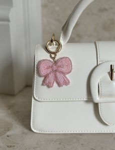 Premium Handmade Embroidery Beaded <b>Keychain</b> with Detailed Floral Embroidery and Sparkling Bead Embellishments - Product Image 5