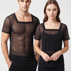 High Quality <b>See</b> <b>Through</b> Tee <b>Shirt</b> Men Women Lightweight 100% Polyester Quick Dry T <b>Shirts</b> Unisex Knitted Transparent TShirts - Product Image 1