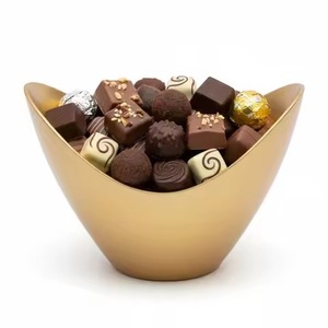Bol de service en métal résistant à la chaleur, fait main, durable, en acier inoxydable, pour bonbons, fruits secs, en-cas - Product Image 2