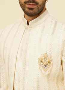 Sherwani de novio con bordados elaborados, traje real indio pakistaní para bodas de hombres - Product Image 3