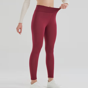 Leggings chauds longueur cheville, couleur unie, extensibles, tricotés, collants thermiques pour femmes, vêtements décontractés d'hiver - Product Image 3