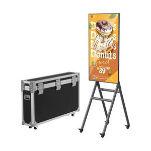 Pantalla Digital Móvil de 43 Pulgadas con Estuche de Transporte, Kiosco Publicitario UHD Portátil para Video, Fotos y Cabina de Fotos - Product Image 1