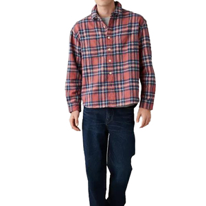 Camisas de Franela de Algodón y Poliéster Personalizadas al por Mayor para Hombre - Product Image 1