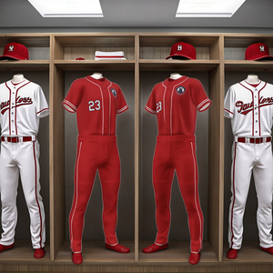 Ensemble d'uniformes de softball professionnels personnalisés pour adultes, respirant, manches raglan, 100 % polyester, imprimé, chemise et short de baseball, sport - Product Image 5