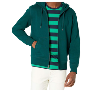 Sweat à capuche zippé pour homme, robuste, 100% coton, teinture unie, avec couleurs et tailles personnalisées, service OEM, en vente. - Product Image 2