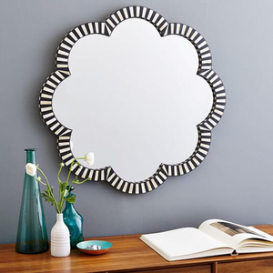 Handmade wooden Bone inlay modern pattern mirror frame - Product Image 3