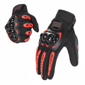 Gants de moto en cuir à manchette courte pour motard, compatibles écran tactile, tendance mode USA Europe 2026 - Product Image 1